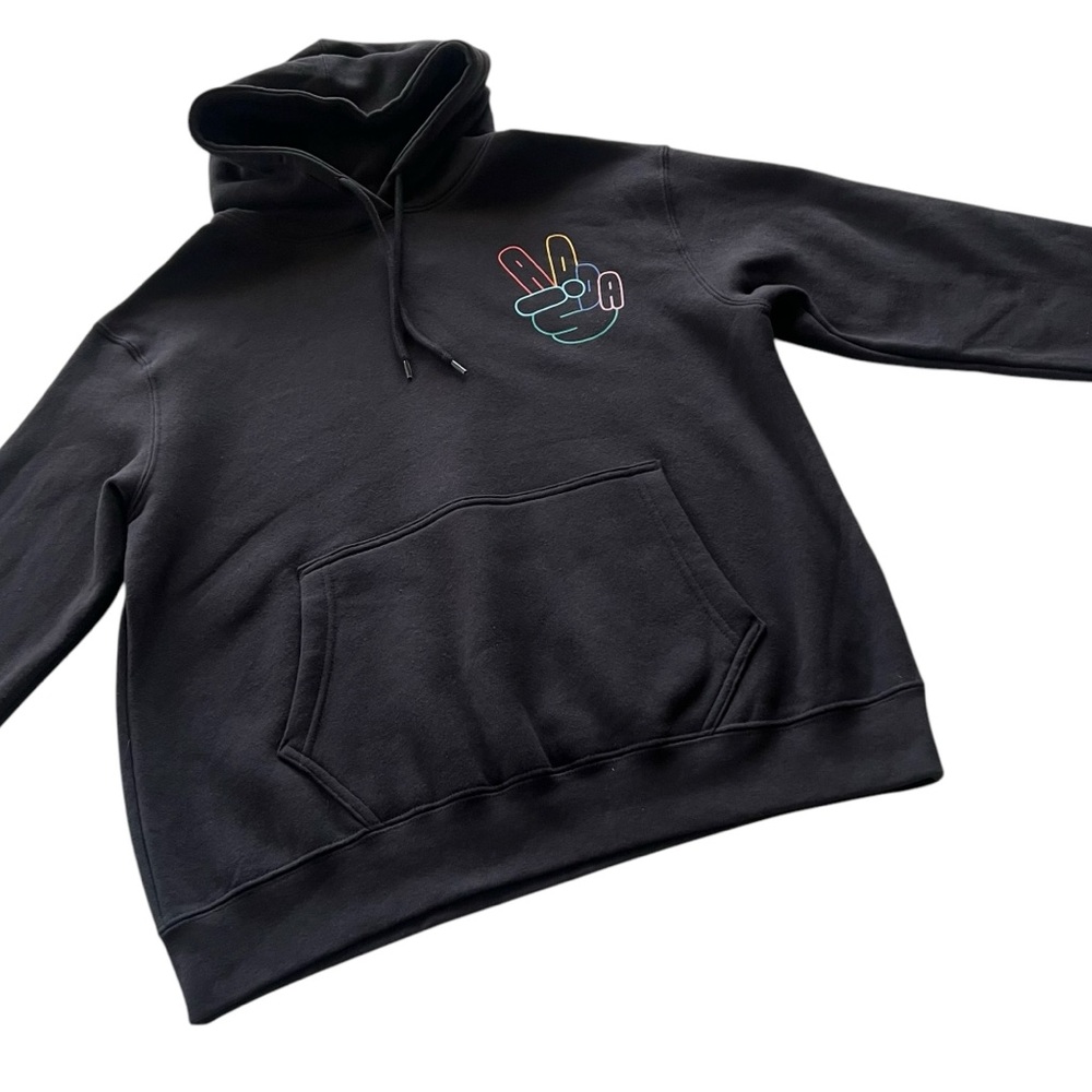Adidas OG Peace Sign Pullover Hoodie Sweatshirt - Picture 6 of 11